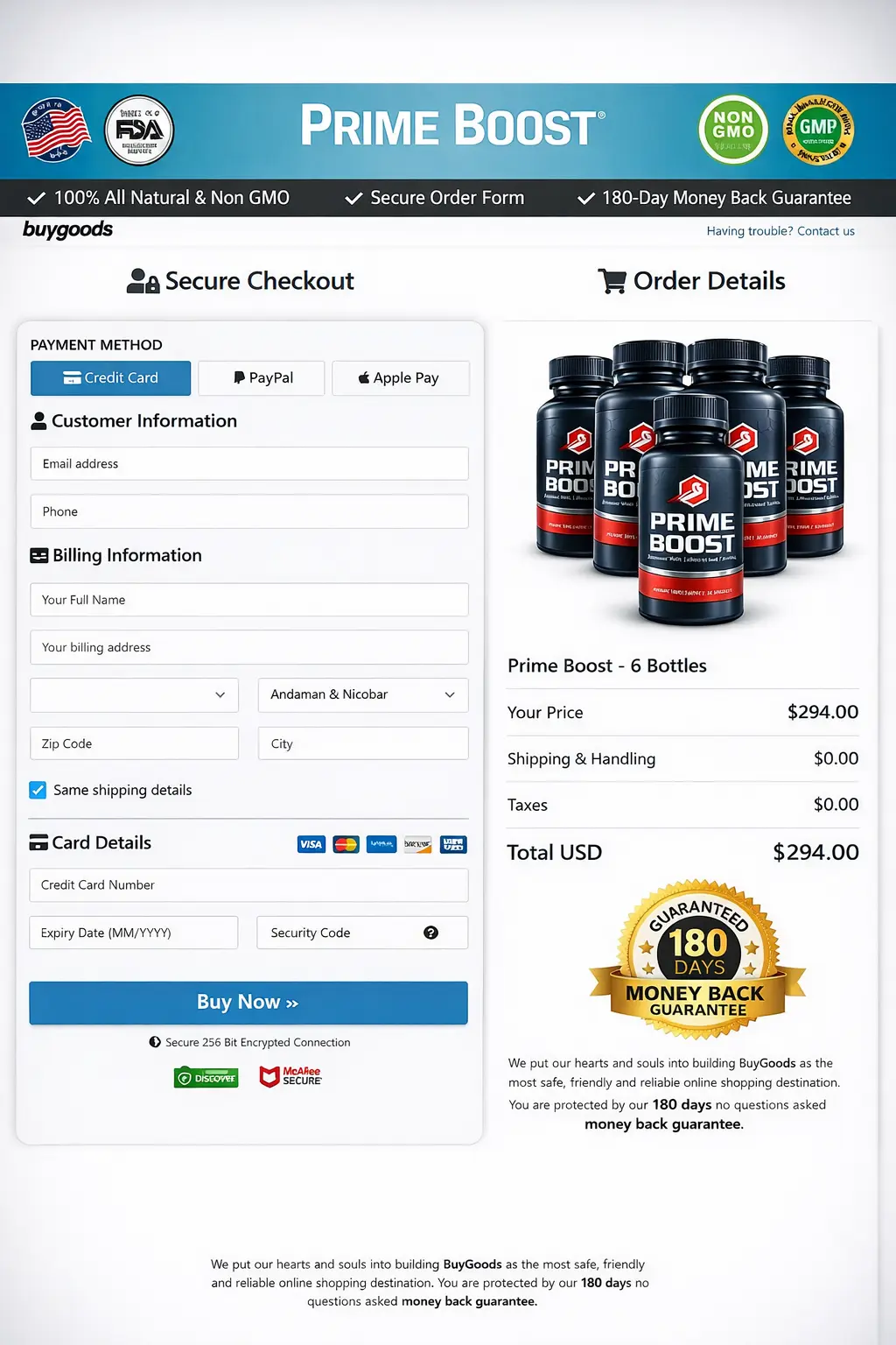 Secure Checkout Form